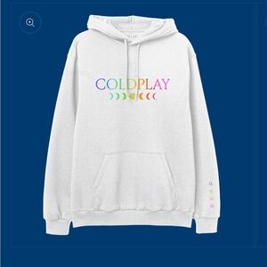 Unisex Light Grey COLDPLAY Hoodie Sweater
